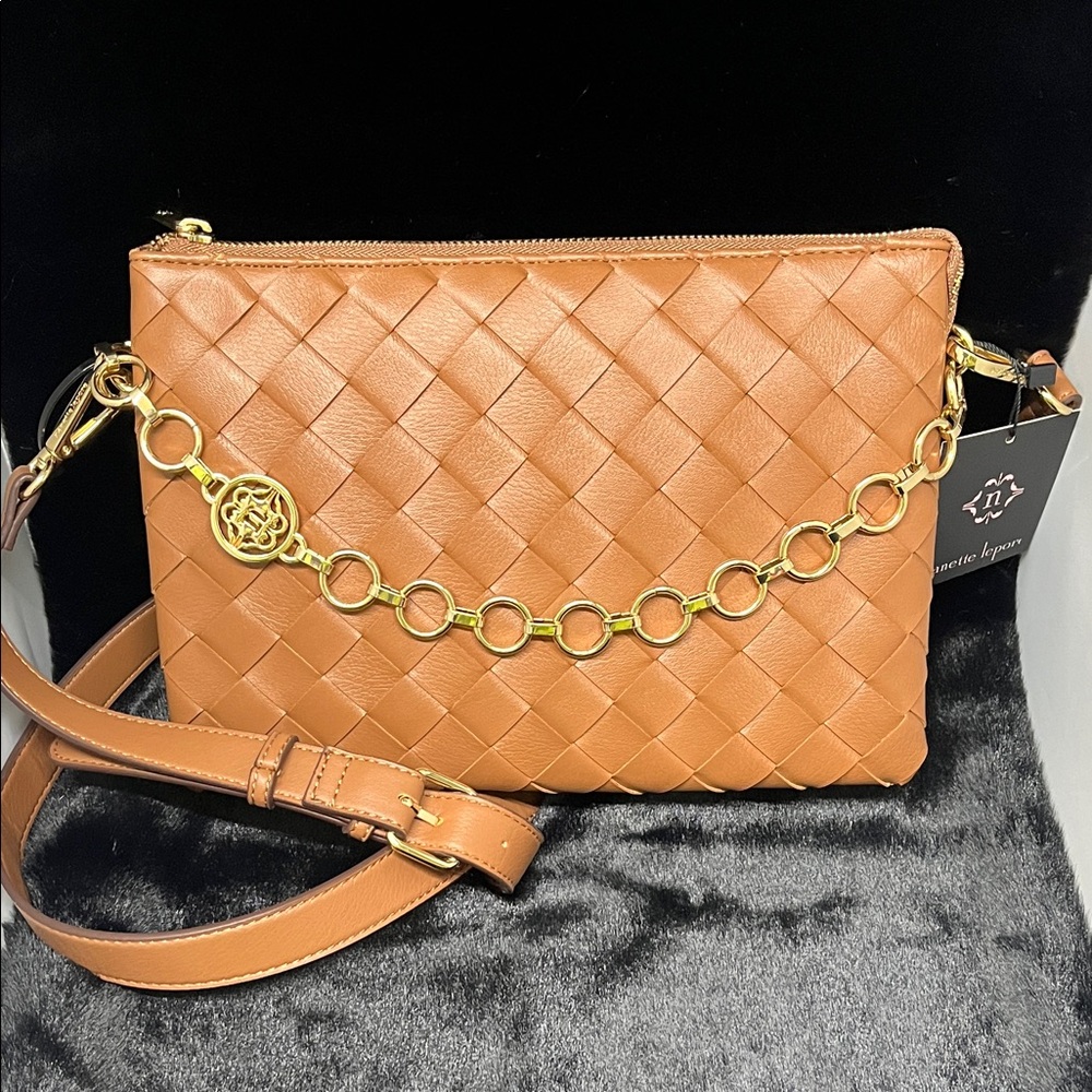 Nanette Lepore 2-Way Tan Crossbody Bag